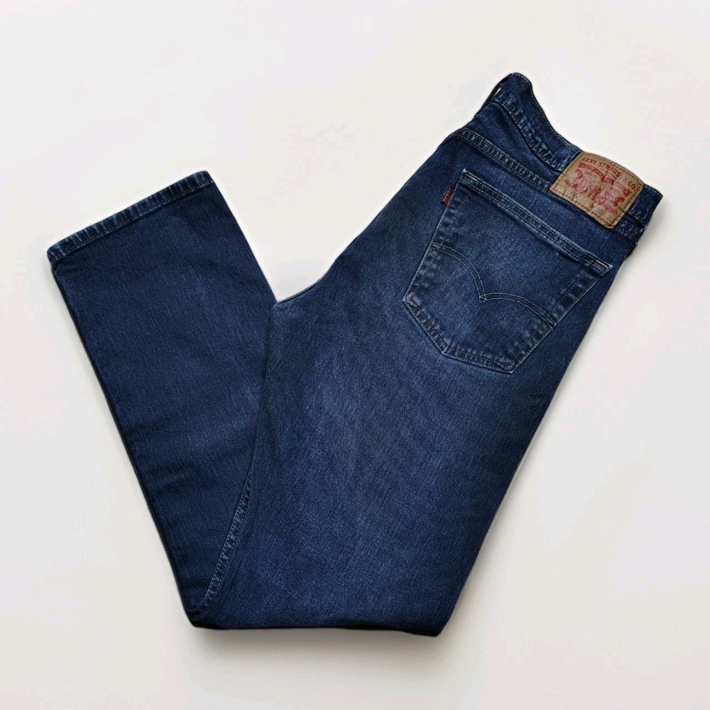 Levi's 505 Men's Jeans Dark Wash Straight Fit Size 36x32 Denim Pants